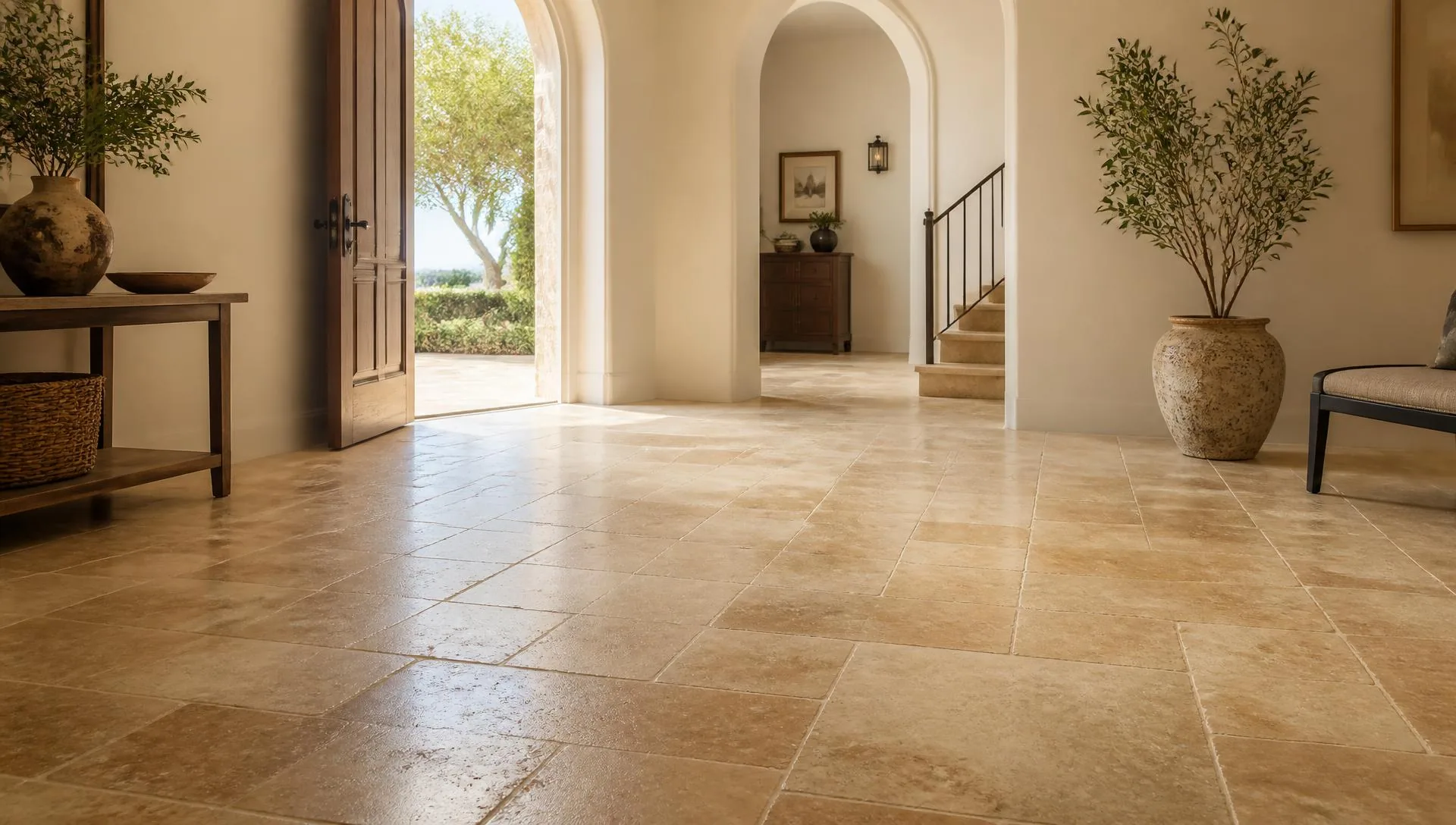 Natural stone floor restoration estimate for a homeowner in Phoenix, AZ