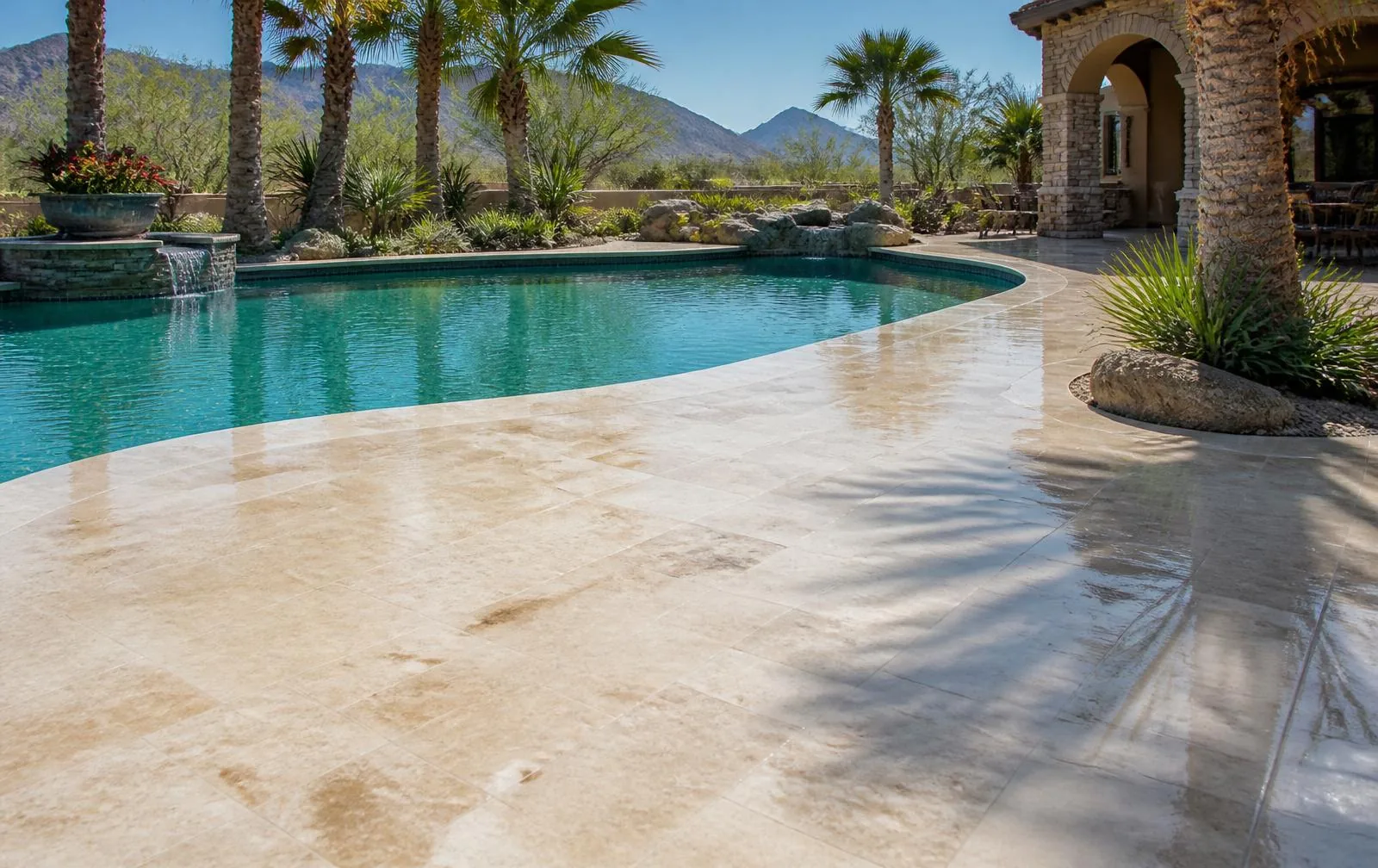 Travertine Restoration in Scottsdale, AZ